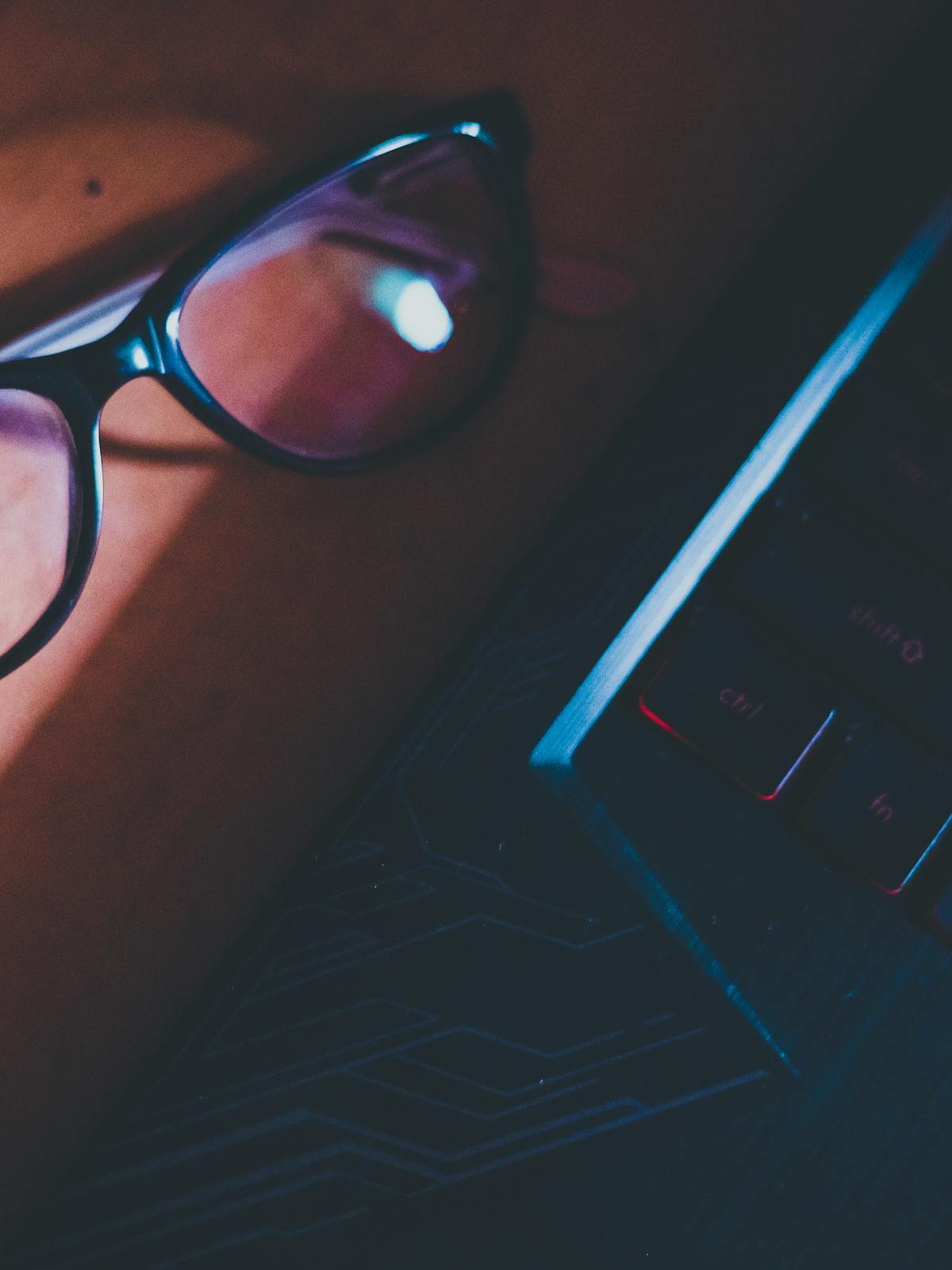 Desk and glasses photo used for the Meta wearables story.